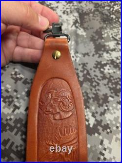 Hunter Tooled Big Game Leather Rifle Sling Sheep Moose Elk Mule Deer Antelope