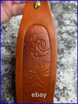Hunter Tooled Big Game Leather Rifle Sling Sheep Moose Elk Mule Deer Antelope
