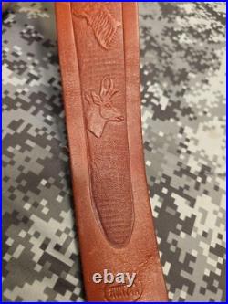 Hunter Tooled Big Game Leather Rifle Sling Sheep Moose Elk Mule Deer Antelope