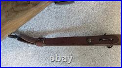 Hunter Tooled Leather Sling Big Horn Game Embossed Hunting Scene USA Remington