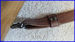 Hunter Tooled Leather Sling Big Horn Game Embossed Hunting Scene USA Remington