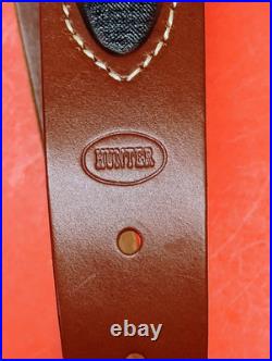 Hunter Tooled Leather Sling Big Horn Game Embossed Hunting Scene USA Remington