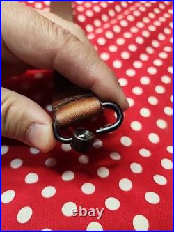 Hunter Tooled White Stitched Suede Backed Rifle Sling