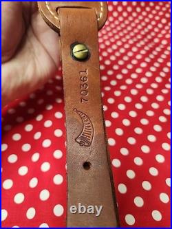 Hunter Tooled White Stitched Suede Backed Rifle Sling