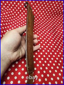 Hunter Tooled White Stitched Suede Backed Rifle Sling