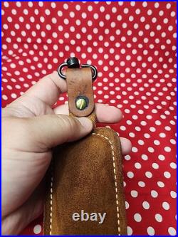 Hunter Tooled White Stitched Suede Backed Rifle Sling