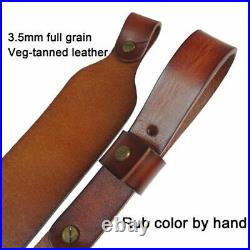 Hunting Leather Rifle Sling Shotgun Belt Adjustable Shoulder Padding Shooting Ta