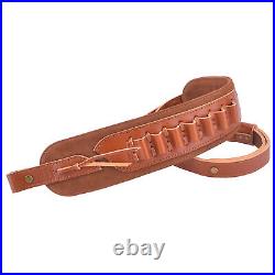 Hunting Leather Shell Holder Sling Gun Belt For Rilfe, Shotgun. 308.30-30 45-70