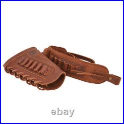 Hunting Set Leather Rifle Buttstock Cover with Sling for. 22LR 12GA. 308.30-30