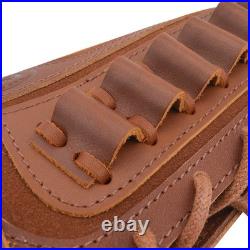 Hunting Set of Leather Rifle Sling, Ammo Buttstock for. 308.45-70.30-06.300win
