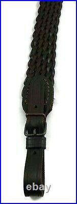 Knit Genuine Leather Rifle Shotgun Ammo Sling Shoulder Strap Hunting