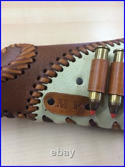 LEATHER GUN STOCK COVER/SHELL HOLDER Winchester Marlin Rossi Henry