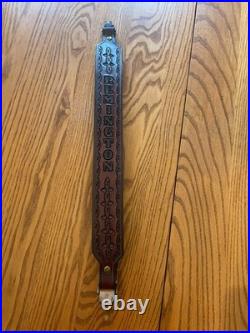 Leather Adjustable Rifle Sling Tooled Embossed REMINGTON