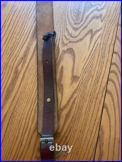 Leather Adjustable Rifle Sling Tooled Embossed REMINGTON