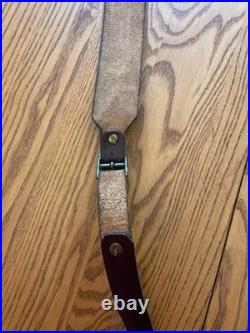 Leather Adjustable Rifle Sling Tooled Embossed REMINGTON