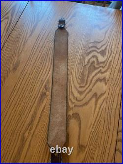 Leather Adjustable Rifle Sling Tooled Embossed REMINGTON