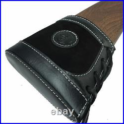 Leather Canvas Recoil Pad +Rifle Hunting Gun Ammo Shoulder Sling & Swivels Set