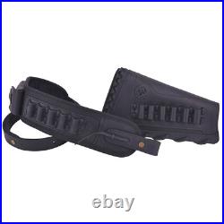 Leather Canvas Rifle Buttstock Cover with Match Gun Holder Sling. 308.22LR. 357
