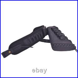 Leather Canvas Rifle Buttstock Cover with Match Gun Holder Sling. 308.22LR. 357