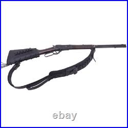 Leather Canvas Rifle Buttstock Cover with Match Gun Holder Sling. 308.22LR. 357