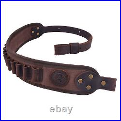 Leather Canvas Rifle/Shotgun Recoil Pad Buttstock with Sling for. 30/30.308 12GA