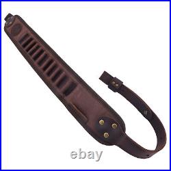 Leather Canvas Rifle/Shotgun Recoil Pad Buttstock with Sling for. 30/30.308 12GA