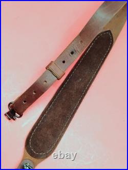 Leather Cobra White Stitch Basketweave Suede Back Sling QD Swivels fit Remington