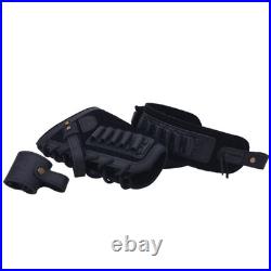 Leather Gun Buttstock Cheek Rest Pad with Matched Black (. 357.30-30.38)