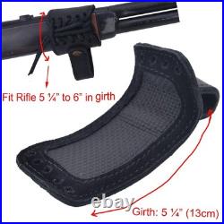 Leather Gun Buttstock Cheek Rest Pad with Matched Black (. 357.30-30.38)