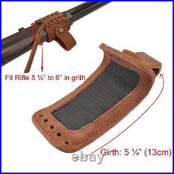 Leather Gun Buttstock Cheek Rest Pad with Matched Sling and Loops No Drill/N