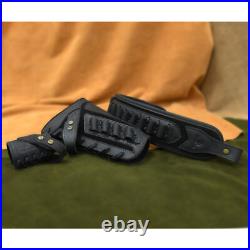 Leather Gun Buttstock Pad +Gun Sling. 22mag. 30/30.45/70 No Swivels Needed