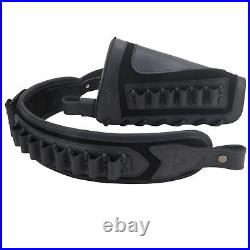 Leather Gun Buttstock with Gun Sling Combo for. 308.22mag 12GA. 30/30.44mag