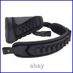Leather Gun Buttstock with Gun Sling Combo for. 308.22mag 12GA. 30/30.44mag