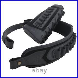 Leather Gun Buttstock with Gun Sling Combo for. 308.22mag 12GA. 30/30.44mag