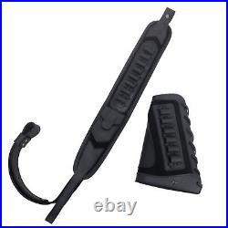 Leather Gun Buttstock with Gun Sling Combo for. 308.22mag 12GA. 30/30.44mag