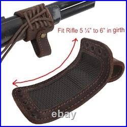 Leather Gun Sling Loop Mount with Rifle Cheek Rest Shell Holder 357 30-30 45-70