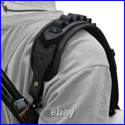 Leather Gun Sling Shell Holder for. 308.357 Hunting Rifle Sling with Handle Str