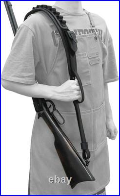 Leather Gun Sling Shell Holder for. 308.357 Hunting Rifle Sling with Handle Str