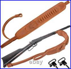 Leather Gun Sling Shell Holder for. 308.357 Hunting Rifle with Handle Strap