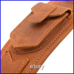 Leather Gun Sling Shell Holder for. 308.357 Hunting Rifle with Handle Strap