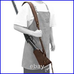 Leather Gun Sling with Cheek Rest & Shell Holder No Drill Loop Mount for Rifle