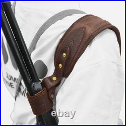 Leather Gun Sling with Cheek Rest & Shell Holder No Drill Loop Mount for Rifle