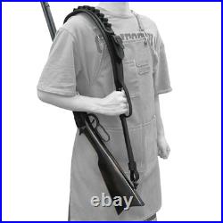 Leather Gun Sling with Shell Holder & Handle Strap for Hunting Rifles. 308.357