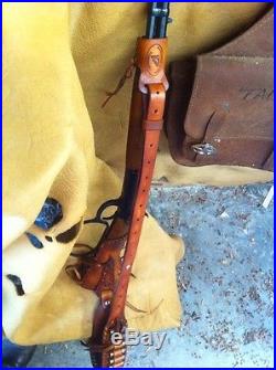 Leather Gunstock Cover Sling No Drill Henry Mares Leg Rossi Ranch Hand