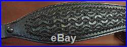 Leather Hand Tooled Master Weave Design Rifle Sling Choice of 2 Colors