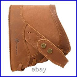 Leather Hunting Rifle Buttstock with Gun Sling for. 30/30.308.22MAG No Drill