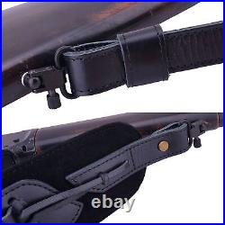 Leather Hunting Rifle Sling Shotgun Shell Holder Strap for. 308.30-30.22LR 12GA