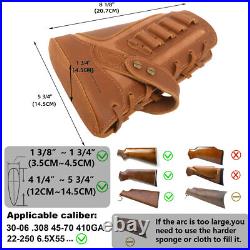 Leather No Drill Rifle Gun Cheek Rest Pad Buttstock with Gun Sling. 30/30.308