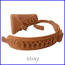 Leather No Drill Rifle Gun Cheek Rest Pad Buttstock with Gun Sling. 30/30.308