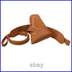 Leather No Drill Rifle Gun Cheek Rest Pad Buttstock with Gun Sling. 30/30.308